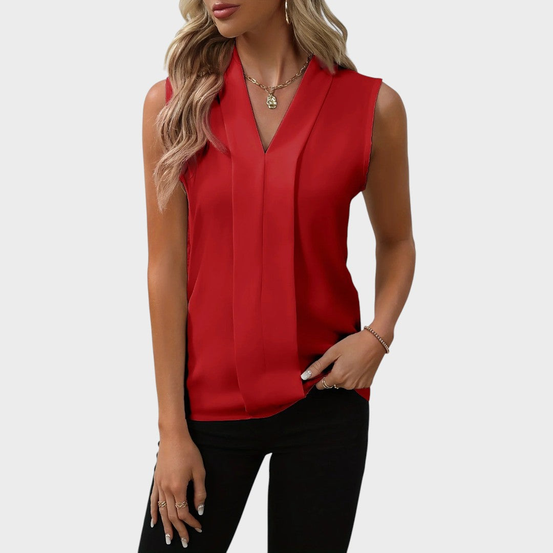 Zoé™ - Blouse Sans Manches à Col en V