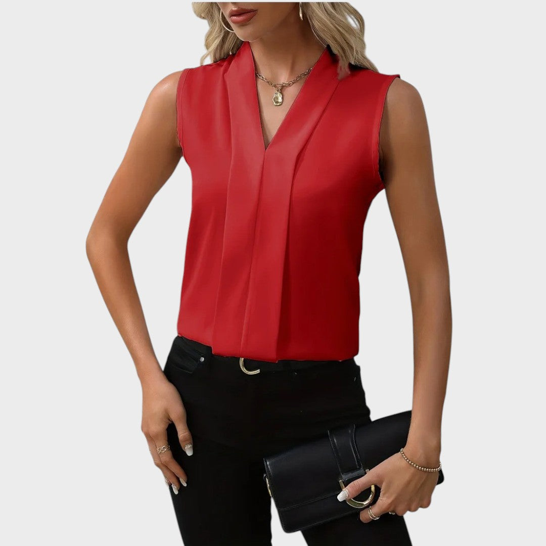 Zoé™ - Blouse Sans Manches à Col en V