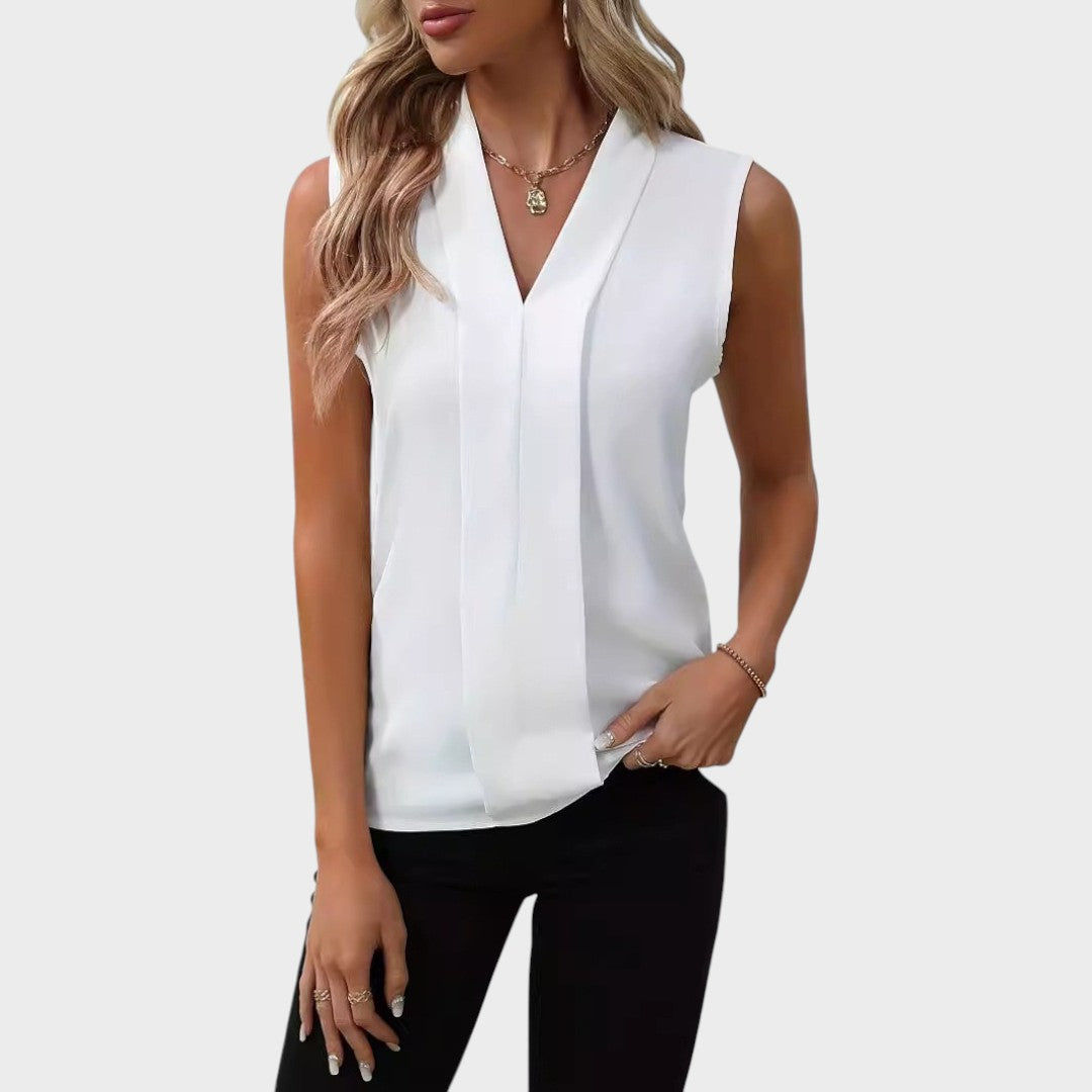 Zoé™ - Blouse Sans Manches à Col en V