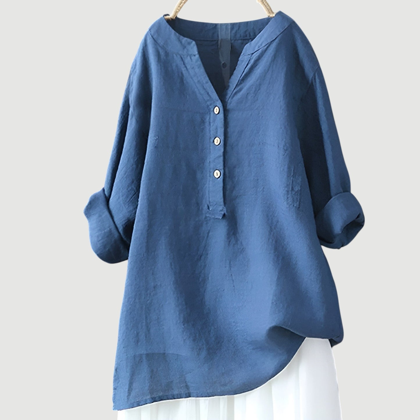 Colette™ - Élégante blouse légère en lin à boutons