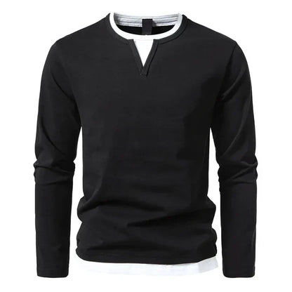 MIRAVO | T-shirt à manches longues premium en coton peigné
