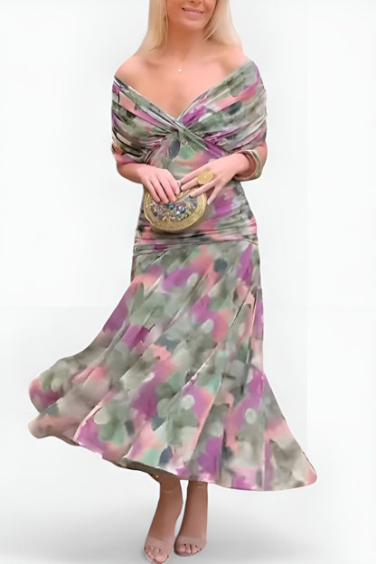 Alondra™ – Robe Longue Fleurie à Col en V