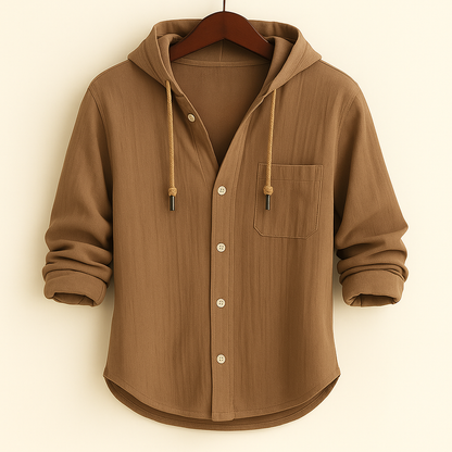 Marc™ - Chemise Moderne en Coton de Luxe avec Capuche