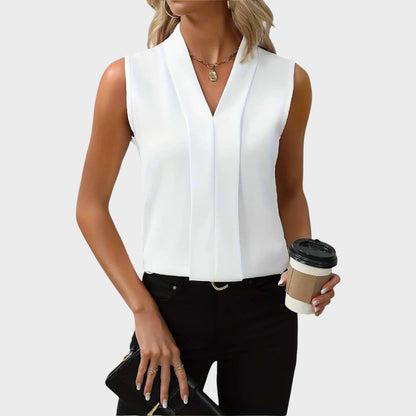 Zoé™ - Blouse Sans Manches à Col en V