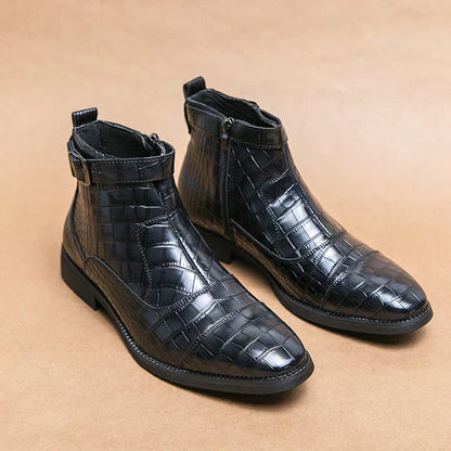 Henri™ - Bottines à Boucle en Cuir Synthétique 6