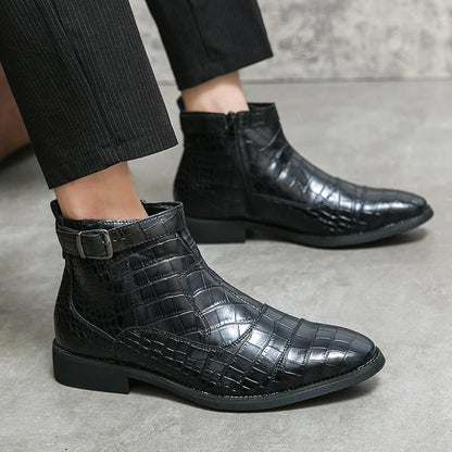 Henri™ - Bottines à Boucle en Cuir Synthétique 6