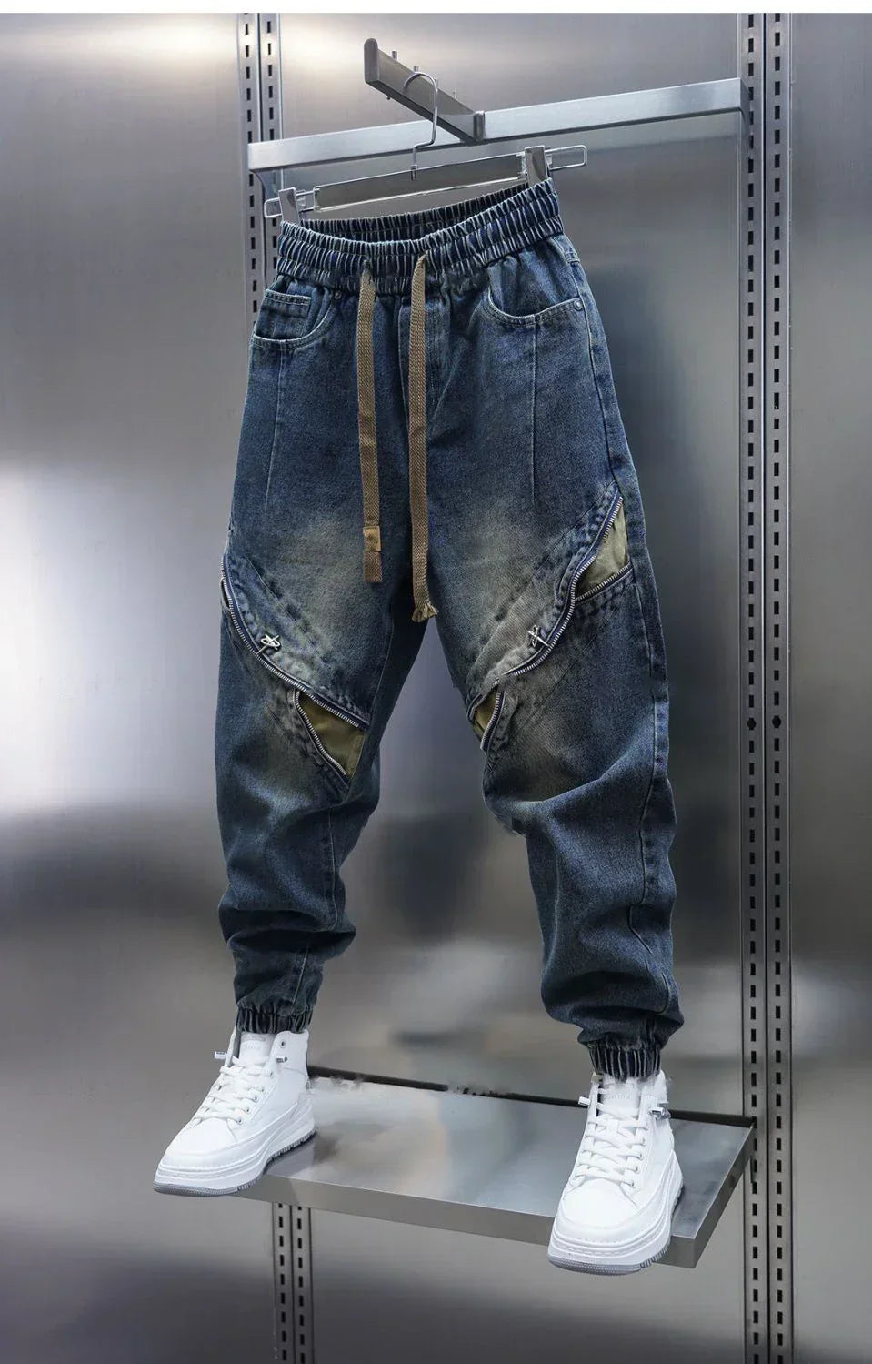 Olivier™ - Pantalon baggy en denim avec ceinture