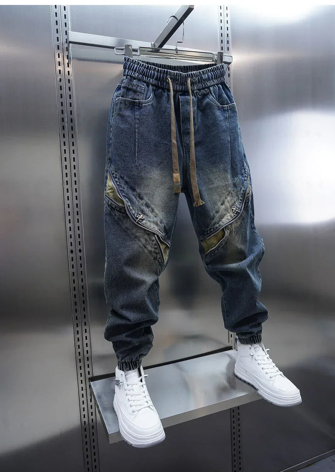 Olivier™ - Pantalon baggy en denim avec ceinture