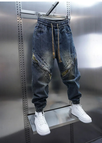Olivier™ - Pantalon baggy en denim avec ceinture