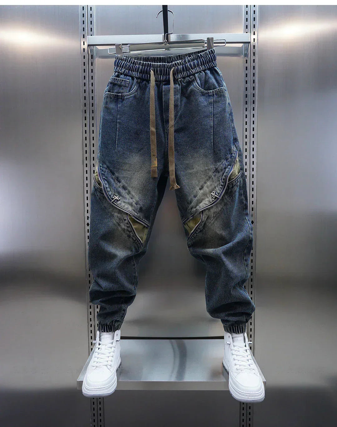 Olivier™ - Pantalon baggy en denim avec ceinture
