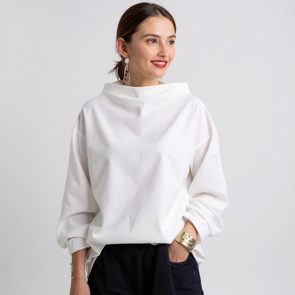 Victoire™ – Top Doux en Maille avec Col Roulé