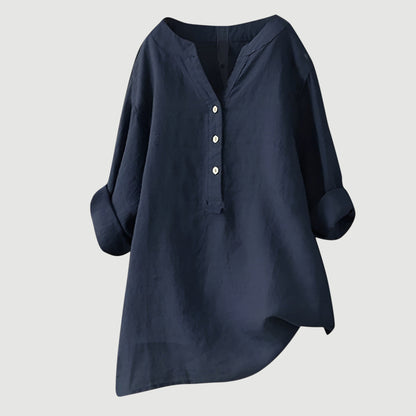 Colette™ - Élégante blouse légère en lin à boutons