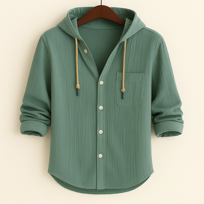 Marc™ - Chemise Moderne en Coton de Luxe avec Capuche