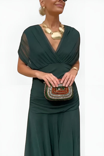 Alondra™ – Robe Longue Fleurie à Col en V