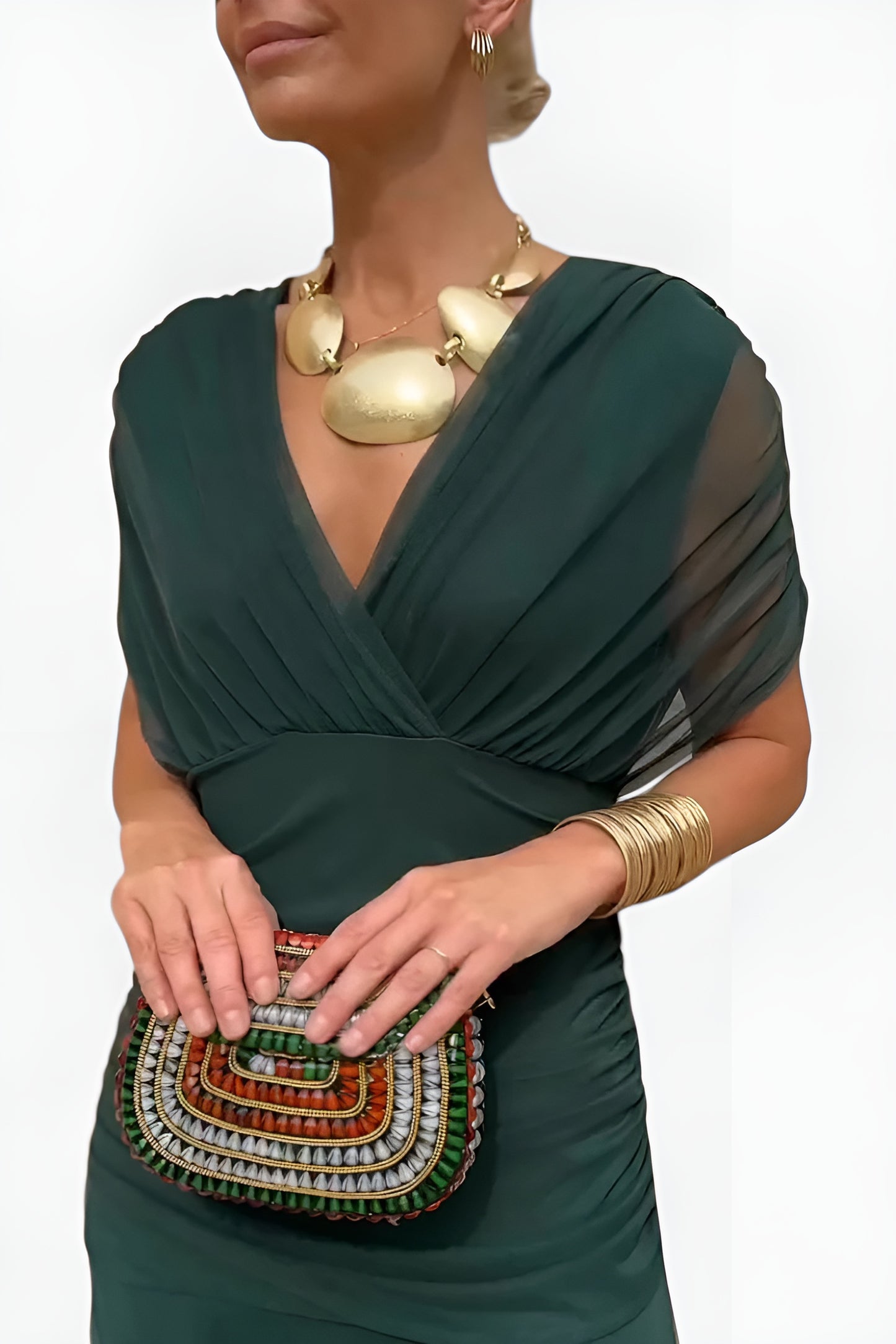 Alondra™ – Robe Longue Fleurie à Col en V