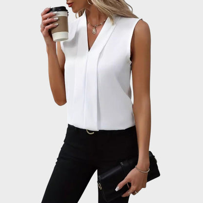 Zoé™ - Blouse Sans Manches à Col en V