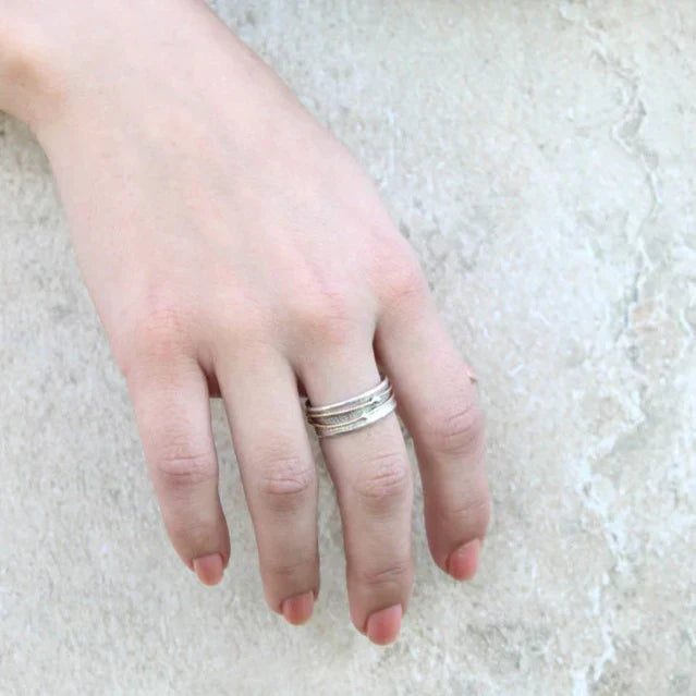 Maria™ | Bague vintage en argent avec finition dorée